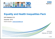 Equality and Health Inequalities Pack: NHS Wakefield CCG